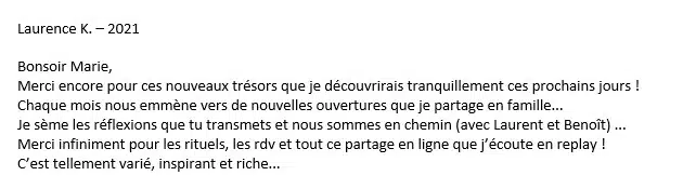 Témoignage Laurence